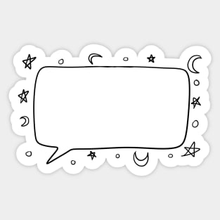 Of Stars and Speech Bubbles Sticker